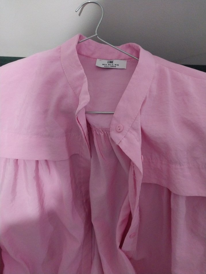 Pembe Uzun Kollu tunik pantolon takımı - Görsel 2