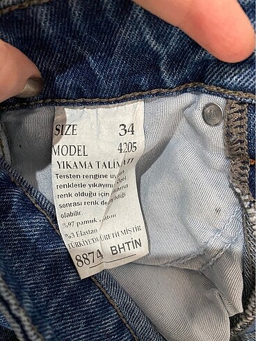 34 Beden lacivert Renk Yırtmaçlı Kot Etek