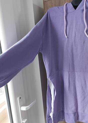 Mor Kadın Sweatshirt Uzun Kollu Rahat Kesim - Görsel 2