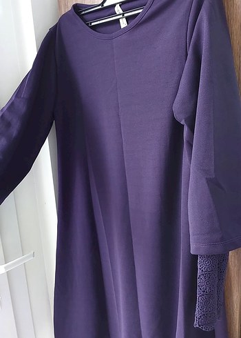 Mor Pamuklu Salaş Midi Tunik - Görsel 3