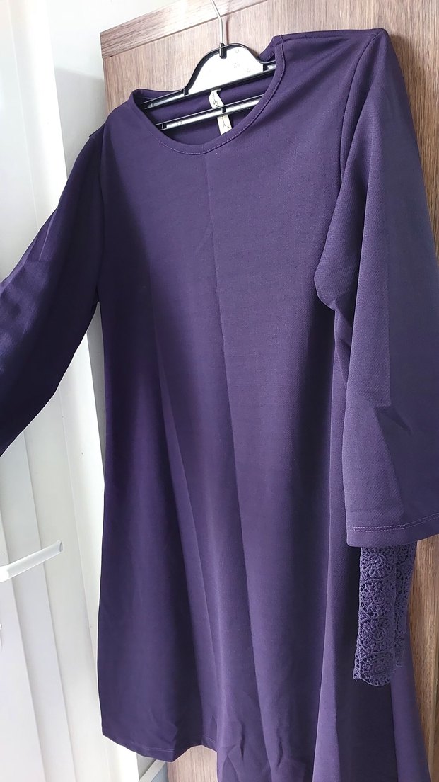 Mor Pamuklu Salaş Midi Tunik - Görsel 3