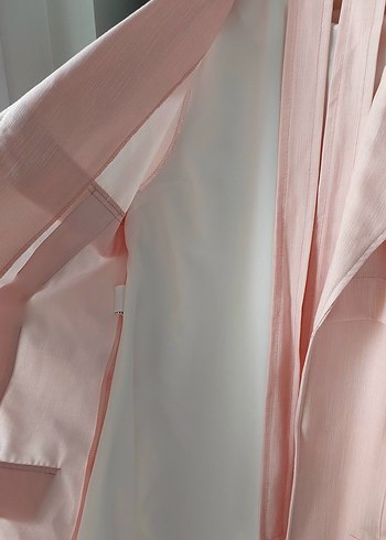 Pembe Drapeli Kadın Ofis Yeleği - Görsel 4
