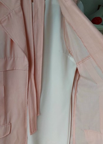 Pembe Drapeli Kadın Ofis Yeleği - Görsel 3