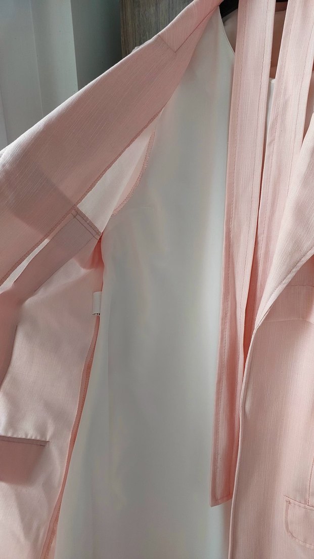 Pembe Drapeli Kadın Ofis Yeleği - Görsel 4