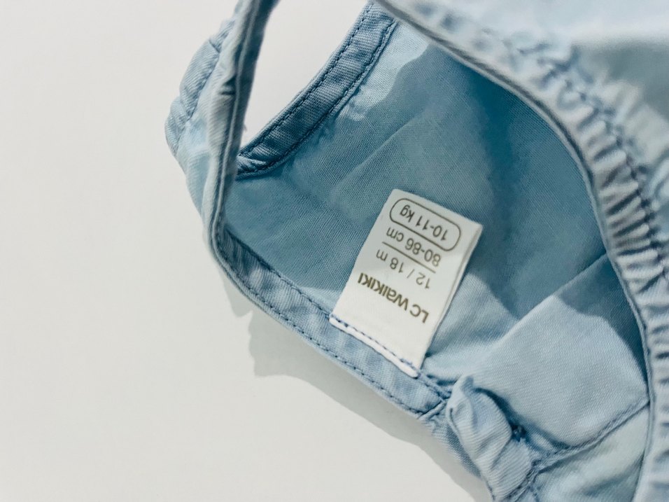 Kız Çocuk Mavi Denim Fırfırlı bluz - Görsel 2