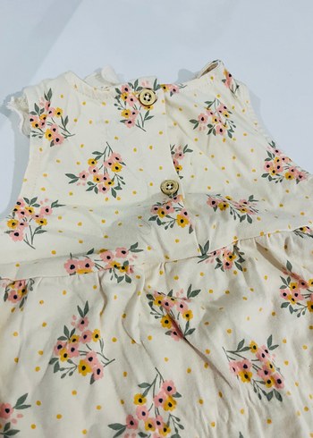 Dantel Yakalı Nakışlı Kız tulum - Görsel 2