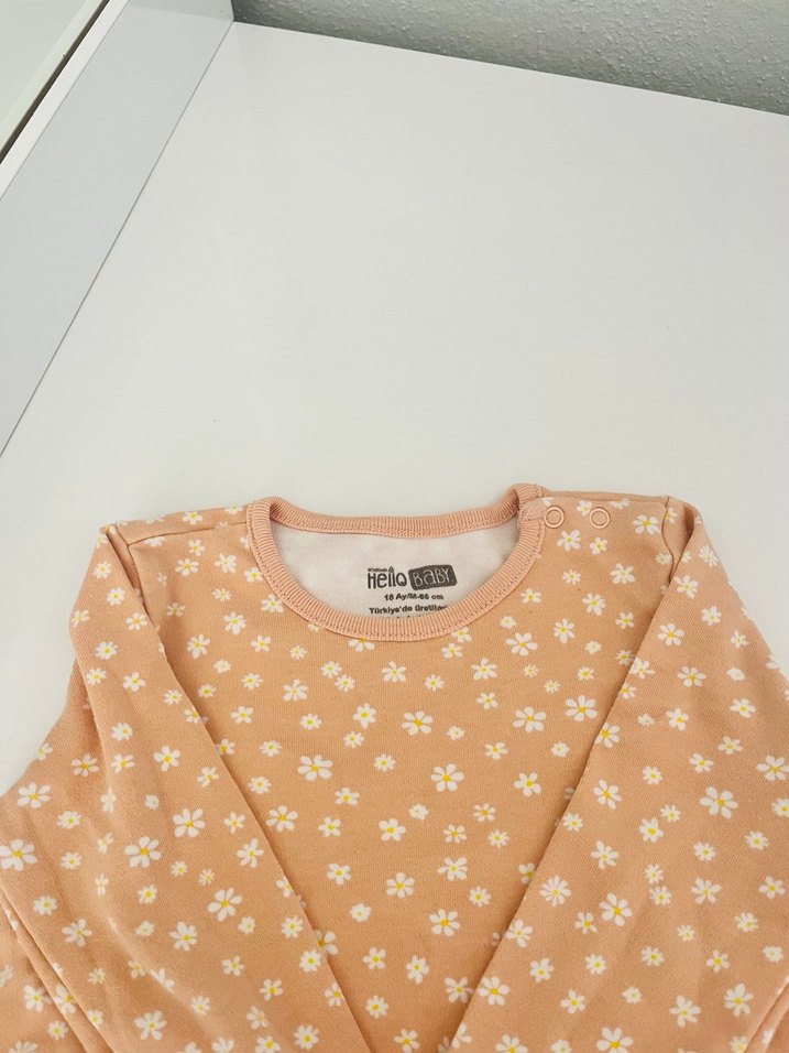 Çiçek Desenli Uzun Kollu Kız tulum - Görsel 3