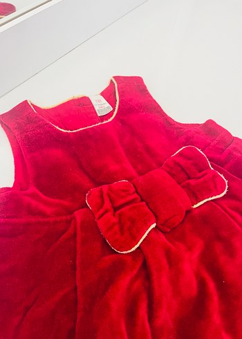 Kız Çocuk Kırmızı Fırfırlı Elbise - Görsel 4