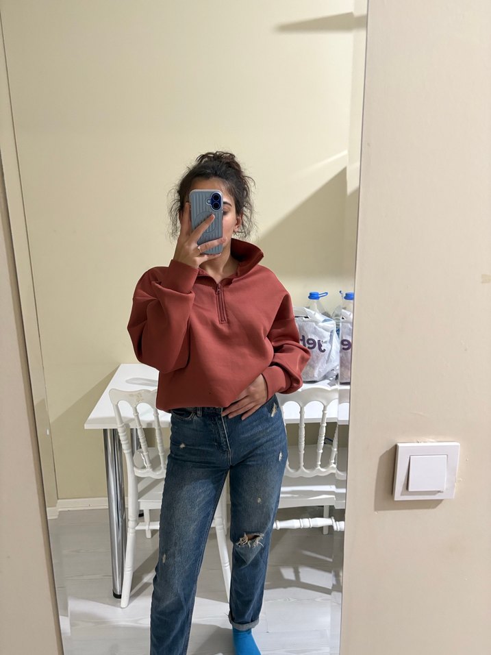 boyfirend kesim Kadın Kot Pantolon - Görsel 3