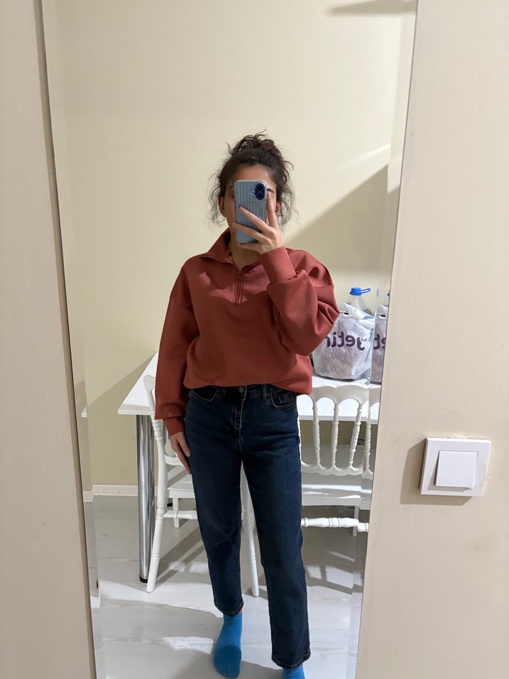 boyfirend kesim Kadın Kot Pantolon - Görsel 2