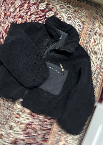 Siyah Fermuarlı Kadın Midi Ceket - Görsel 2