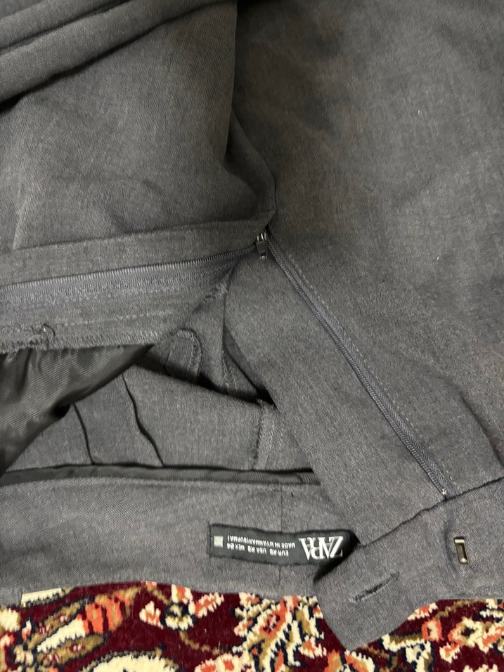 Gri Kadın Midi Kumaş Pantolon - Görsel 3