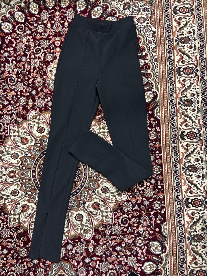 Siyah Kadın Kumaş tayt - Görsel 2