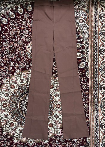 Kadın Kahverengi  Kumaş Pantolon - Görsel 2