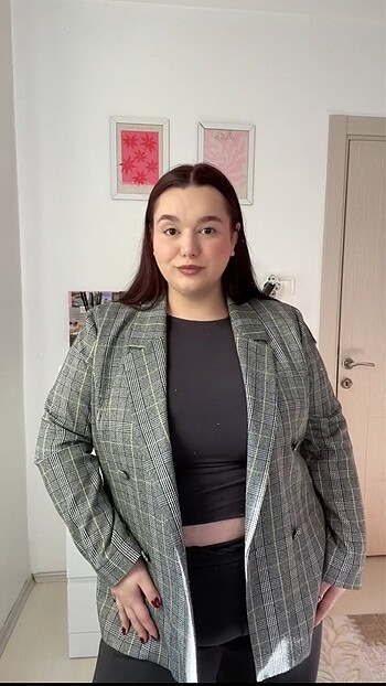kareli blazer ceket