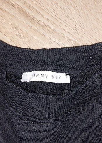 Siyah Oversize Kadın Sweatshirt TAŞ DETAYLI - Görsel 3