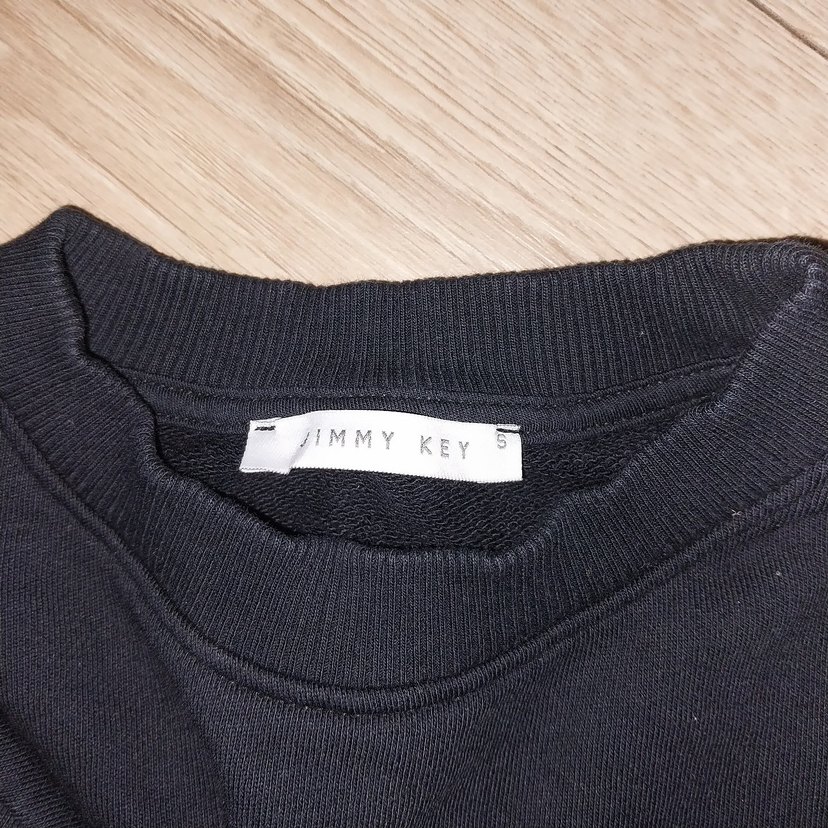 Siyah Oversize Kadın Sweatshirt TAŞ DETAYLI - Görsel 3