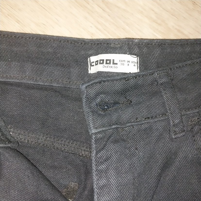 Kadın Siyah Bol Kargo Pantalon - Görsel 3
