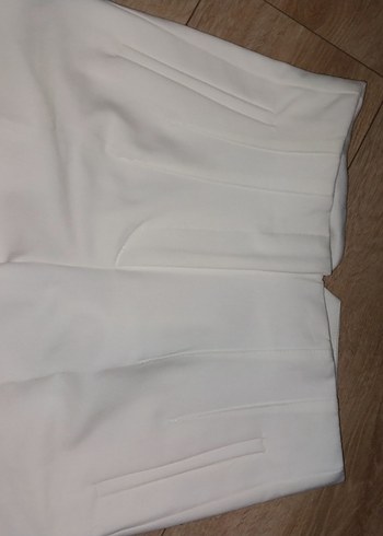 Beyaz Kadın Kumaş Pantolon - Görsel 2