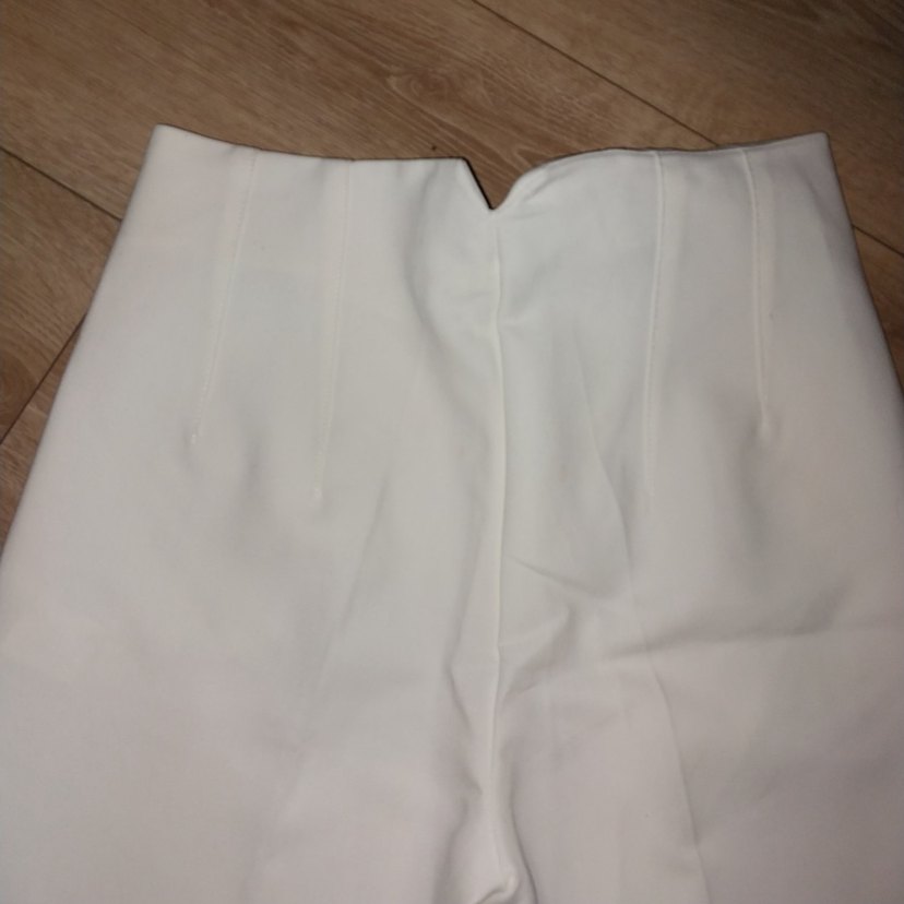 Beyaz Kadın Kumaş Pantolon - Görsel 3