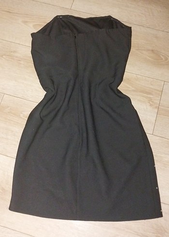 Taş Detaylı Straplez Mini Abiye Elbise - Görsel 2