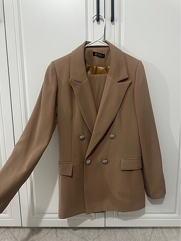 38 Beden camel Renk Blazer takım