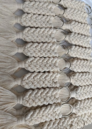 Bohem Makrome Püsküllü Anahtarlık - Görsel 3