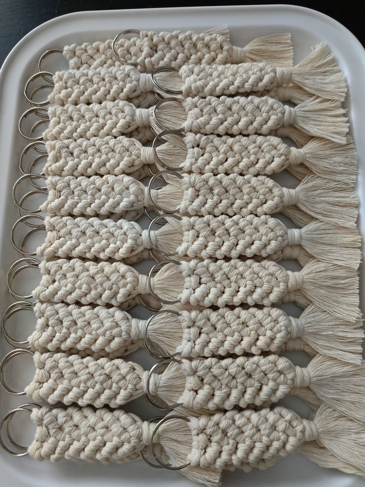 Bohem Makrome Püsküllü Anahtarlık - Görsel 2