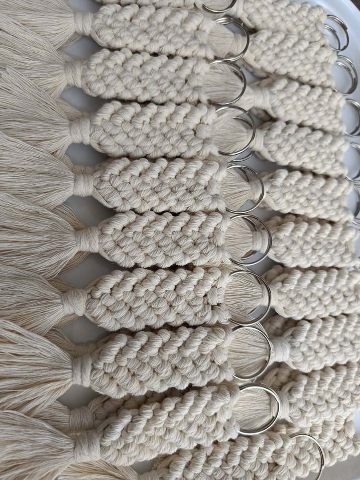 Bohem Makrome Püsküllü Anahtarlık - Görsel 3