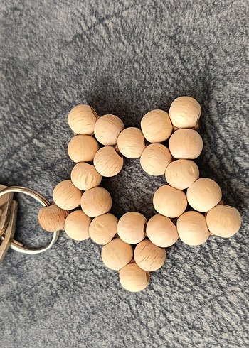 Boncuklu Bej Yıldız Anahtarlık (3 adet set olarak satışta ) - Görsel 7