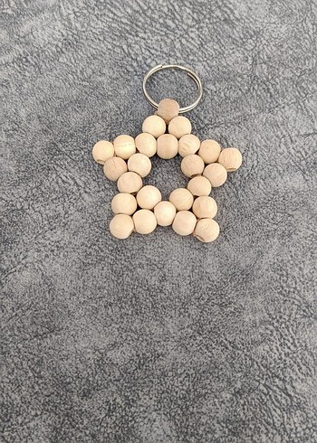 Boncuklu Bej Yıldız Anahtarlık (3 adet set olarak satışta ) - Görsel 8