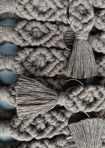 Bohem Püsküllü Kahverengi Anahtarlık - Görsel 4