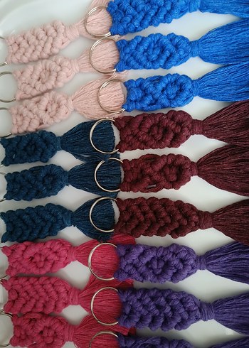 Renkli Bohem Püsküllü Anahtarlık - Görsel 3