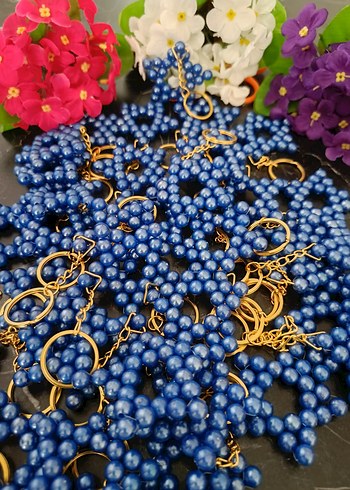 Mavi Boncuklu Bohem Anahtarlık - Görsel 3