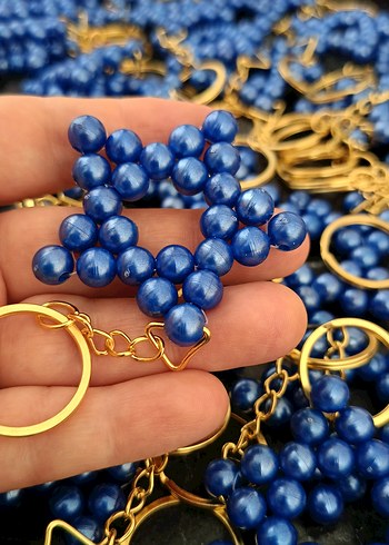 Mavi Boncuklu Bohem Anahtarlık - Görsel 2