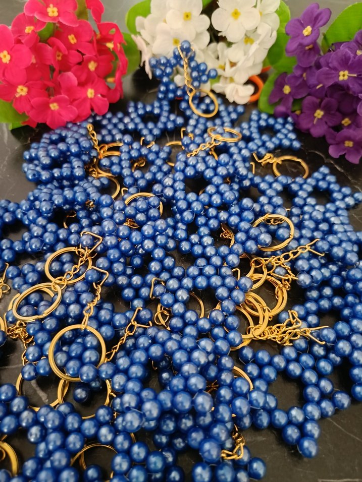 Mavi Boncuklu Bohem Anahtarlık - Görsel 3
