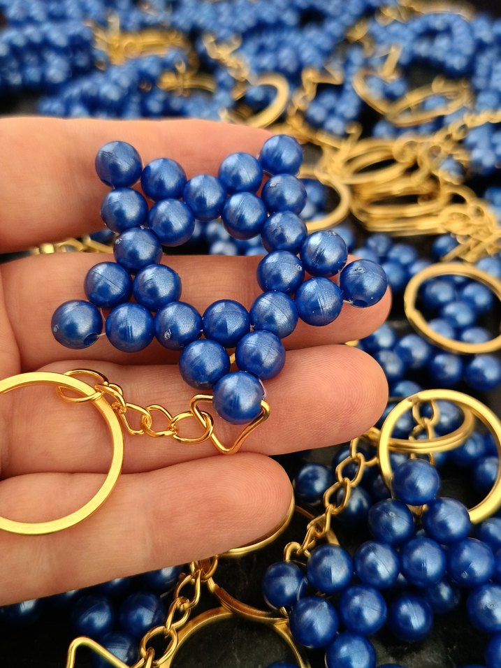 Mavi Boncuklu Bohem Anahtarlık - Görsel 2