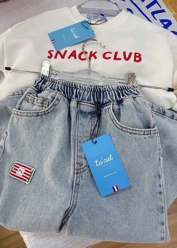 7 Yaş Beden LACİEL PARİS SWEATSHİRT & YAMALI JEAN n