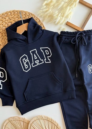 6 Yaş Beden GAP Baskılı Mavi Erkek Çocuk Eşofman Takımı