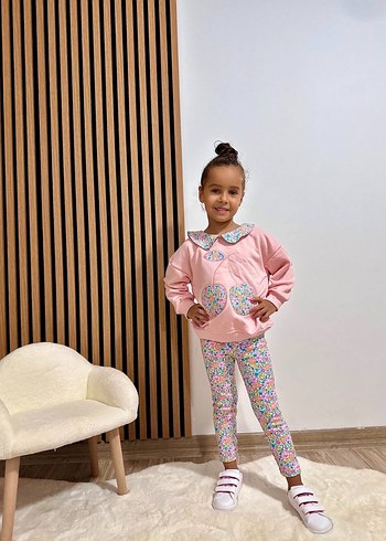 Diğer Kızlar için pembe bağcıklı uzun kollu sweatshirt