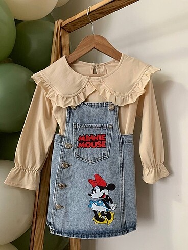 5 Yaş Beden mavi Renk ZARA MİCKEY MOUSE DENİM JİLE