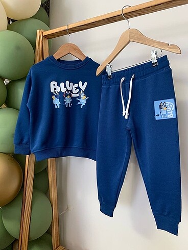 5 Yaş Beden lacivert Renk ZARA BLUEY TAKIM