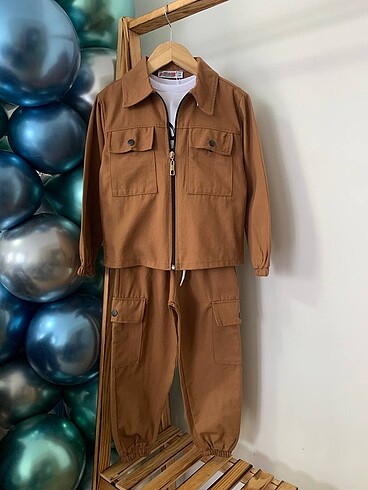 10 Yaş Beden Gabardin kumaş üçlü takım