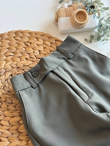 5 Yaş Beden haki Renk BEL KEMER DETAYLI JOGGER PANTOLON