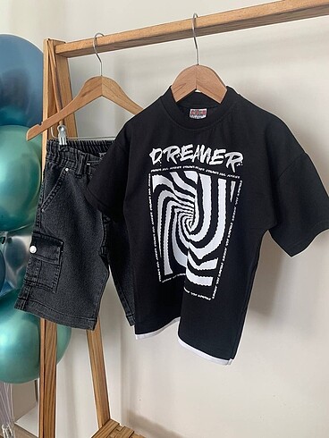 8 Yaş Beden siyah Renk Dreamer kot takım