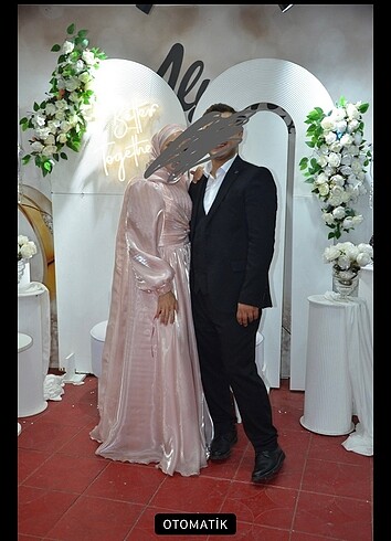 Pudra abiye elbise