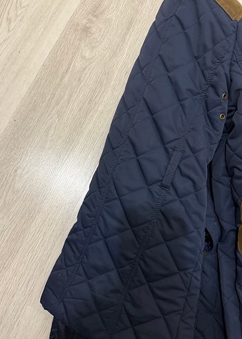 Diğer Kemerli Lacivert Kadın Mont