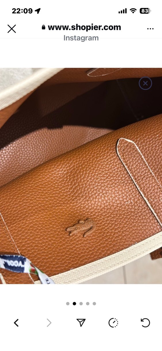 Bej lacoste Kadın çift taraflı  Çanta - Görsel 3