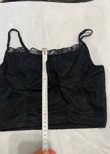 Siyah Dantelli Gotik Straplez Büstiyer - Görsel 3
