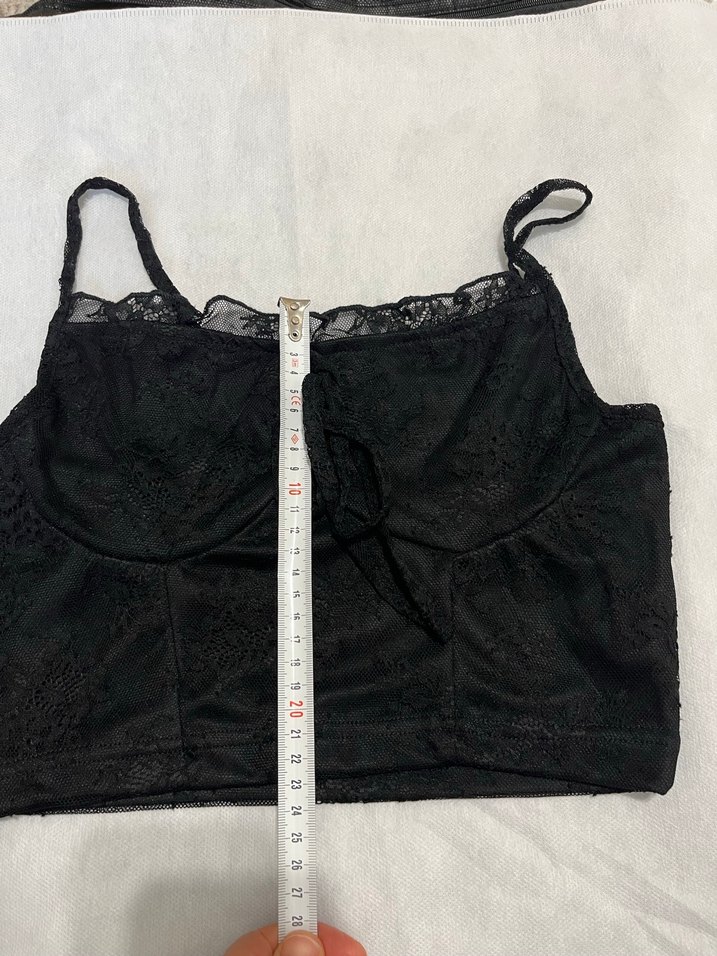 Siyah Dantelli Gotik Straplez Büstiyer - Görsel 3